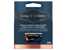 Náhradní břit Gillette King C. Shave & Edging Razor Blades 3 ks