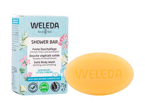 Tuhé mýdlo Weleda Shower Bar Geranium + Litsea Cubera 75 g