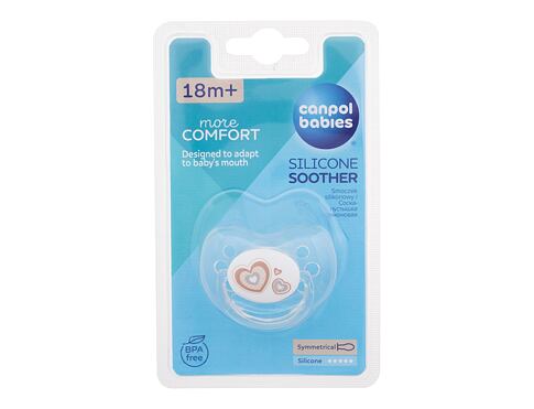 Dudlík Canpol babies Newborn Baby More Comfort Silicone Soother Hearts 18m+ 1 ks