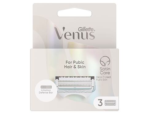 Náhradní břit Gillette Venus Satin Care For Pubic Hair & Skin 3 ks