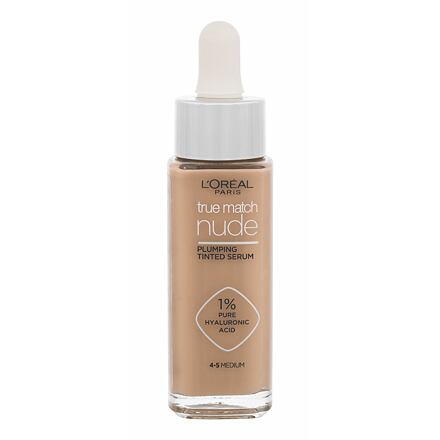 L'Oréal Paris True Match Nude Plumping Tinted Serum tónující sérum s 1% kyseliny hyaluronové 30 ml odstín 4-5 Medium