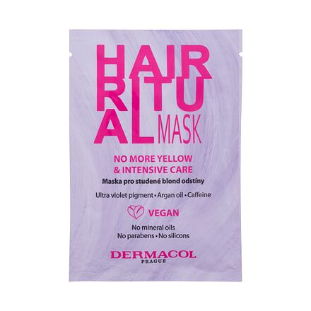 Dermacol Hair Ritual No More Yellow Mask maska pro studené blond odstíny 15 ml pro ženy