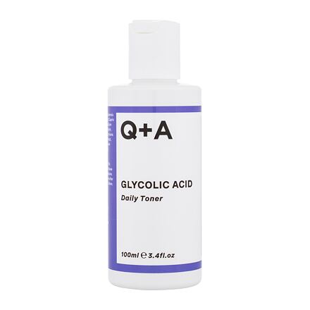 Q+A Glycolic Acid Daily Toner hydratační a rozjasňující pleťový toner 100 ml pro ženy