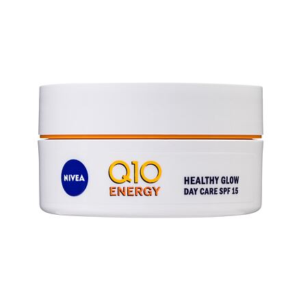 Nivea Q10 Energy Healthy Glow Day Care SPF15 pleťový krém pro viditelnou redukci vrásek 50 ml pro ženy
