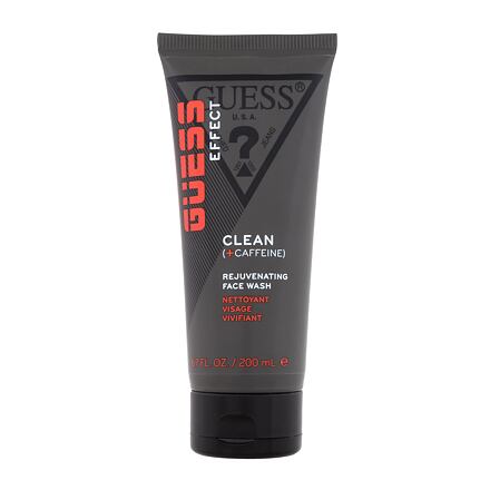 GUESS Grooming Effect Rejuvenating Face Wash energizující mycí gel na obličej s kofeinem 200 ml pro muže