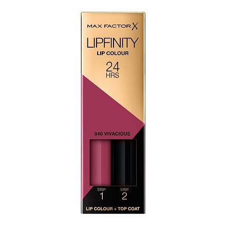 Max Factor Lipfinity 24HRS Lip Colour dlouhotrvající rtěnka s balzámem 4.2 g odstín 040 vivacious