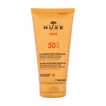 NUXE Sun High Protection Melting Lotion SPF50 opalovací mléko na tělo a obličej s protistárnoucím účinkem 150 ml