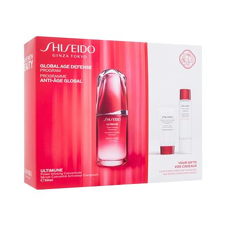 Shiseido Ultimune Global Age Defense Program : pleťové sérum Ultimune Power Infusing Concentrate 50 ml + čisticí pěna Clarifying Cleansing Foam 30 ml + pleťová voda Treatment Softener 30 ml pro ženy