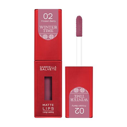 Gabriella Salvete Winter Time Matte Lips vysoce pigmentovaná tekutá rtěnka 4.5 ml odstín 02 frozen berry