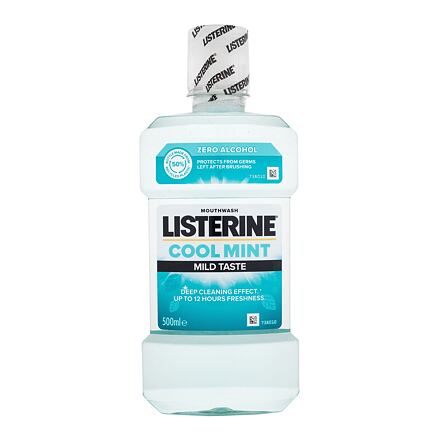 Listerine Cool Mint Mild Taste Mouthwash ústní voda bez alkoholu pro svěží dech a ochranu před zubním plakem 500 ml