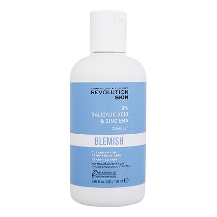 Revolution Skincare Blemish 2% Salicylic Acid & Zinc BHA Cleanser čisticí gel proti akné 150 ml pro ženy
