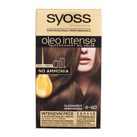 Syoss Oleo Intense Permanent Oil Color permanentní olejová barva na vlasy bez amoniaku 50 ml odstín 4-60 Gold Brown pro ženy
