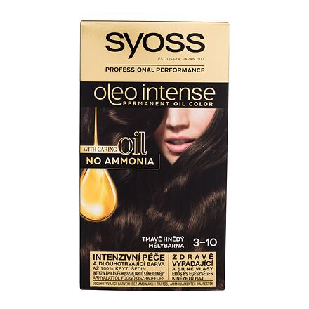 Syoss Oleo Intense Permanent Oil Color permanentní olejová barva na vlasy bez amoniaku 50 ml odstín 3-10 Deep Brown pro ženy