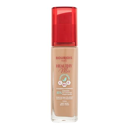 BOURJOIS Paris Healthy Mix Clean & Vegan Radiant Foundation hydratační a rozjasňující make-up 30 ml 55N Deep Beige