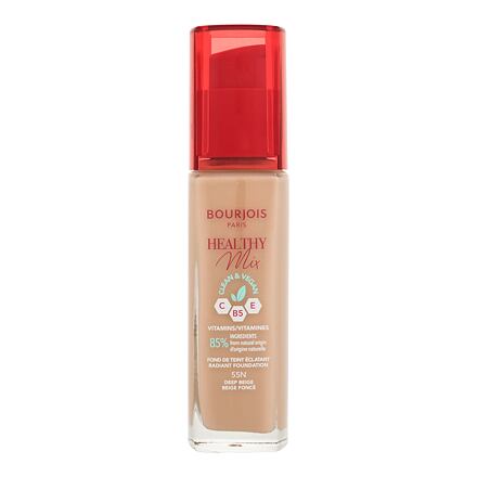 BOURJOIS Paris Healthy Mix Clean & Vegan Radiant Foundation hydratační a rozjasňující make-up 30 ml odstín 55n deep beige