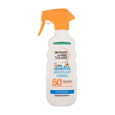 Garnier Ambre Solaire Kids Sensitive Advanced Spray SPF50+ voděodolné opalovací mléko ve spreji 270 ml