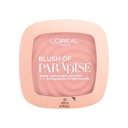 L'Oréal Paris Paradise Blush tvářenka s barvou a vůní broskve 9 ml odstín 01 Life Is Peach