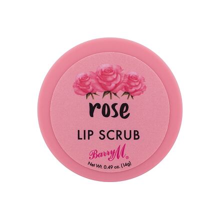 Barry M Lip Scrub Rose hydratační a zjemňující peeling na rty 14 g pro ženy