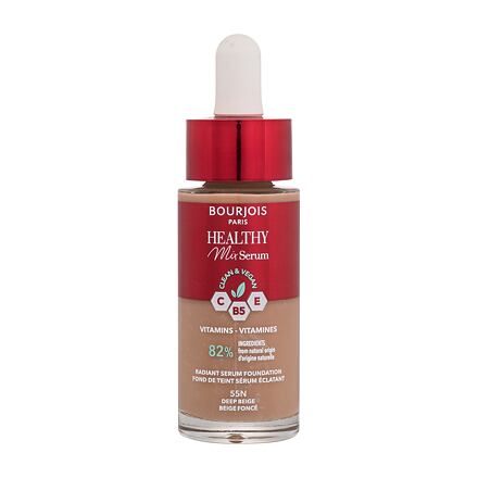 BOURJOIS Paris Healthy Mix Clean & Vegan Serum Foundation rozjasňující tekutý make-up 30 ml 55N Deep Beige