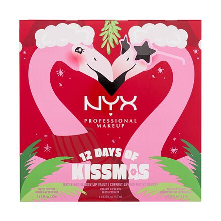 NYX Professional Makeup Fa La La L.A. Land 12 Days Of Kissmas : lesk na rty 6 ks + rtěnka 6 ks