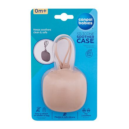 Canpol babies Silicone Soother Case Beige silikonové pouzdro na dudlík