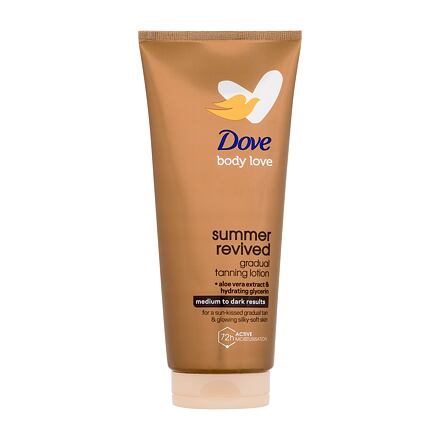 Dove Body Love Summer Revived Gradual Tanning Lotion samoopalovací tělové mléko 200 ml odstín medium to dark pro ženy