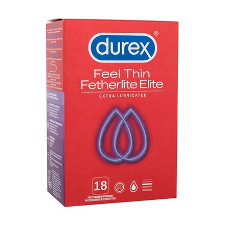 Durex Feel Thin Extra Lubricated tenké kondomy s extra lubrikací 18 ks