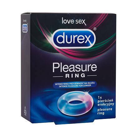 Durex Pleasure Ring elastický a měkký erekční kroužek odstín transparentní