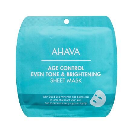 AHAVA Age Control Even Tone & Brightening Sheet Mask rozjasňující a hydratační pleťová maska 17 g pro ženy