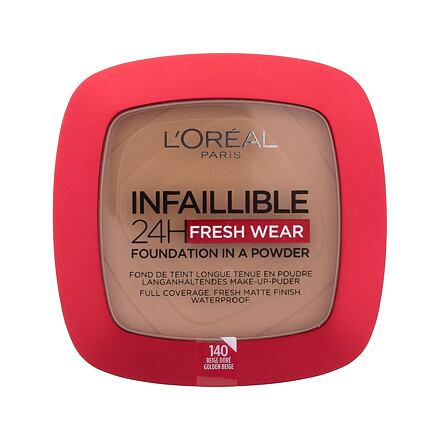 L'Oréal Paris Infaillible 24H Fresh Wear Foundation In A Powder dlouhotrvající pudrový make-up 9 g odstín 140 Golden Beige