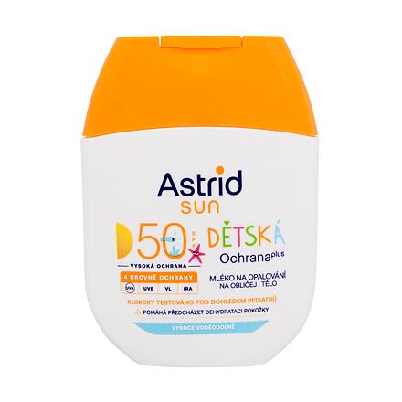 Astrid Sun Kids Face and Body Lotion SPF50 dětské voděodolné opalovací mléko na tělo a obličej 60 ml