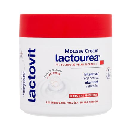 Lactovit LactoUrea Regenerating Mousse Cream regenerační pěnový krém pro velmi suchou pokožku 400 ml pro ženy