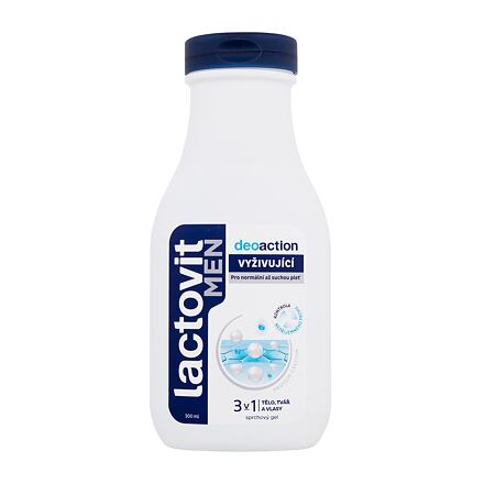 Lactovit Men Deoaction vyživující sprchový gel 3v1 s deodoračním účinkem 300 ml pro muže