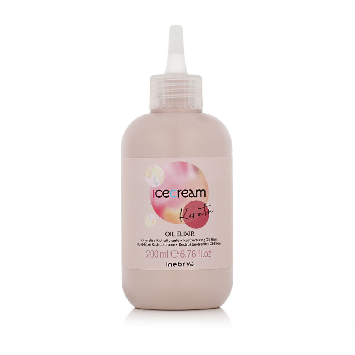 Inebrya Ice Cream Keratin Oil Elixir olejový elixír na vlasy 200 ml 200 ml unisex