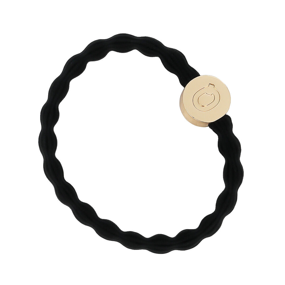 By Eloise London Letter Charms Gold Q náramek / gumička do vlasů 1 ks odstín black unisex