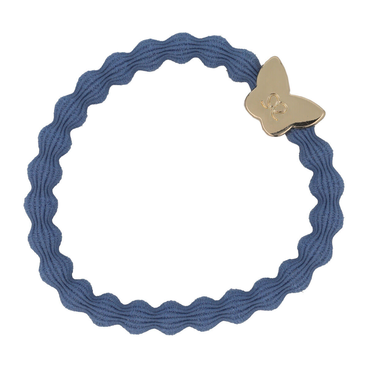 By Eloise London Gold Butterfly Dove Blue náramek / gumička do vlasů 1 ks odstín dove blue pre ženy