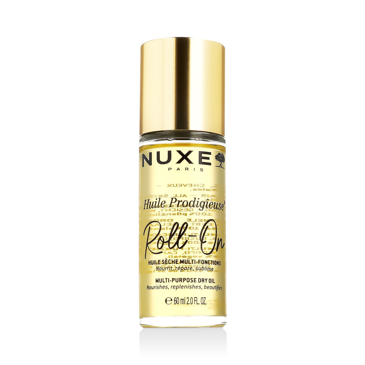 NUXE Huile Prodigieuse Multi-Purpose Dry Oil multifunkční zkrášlující suchý olej na obličej, tělo a vlasy roll-on 60 ml pro ženy