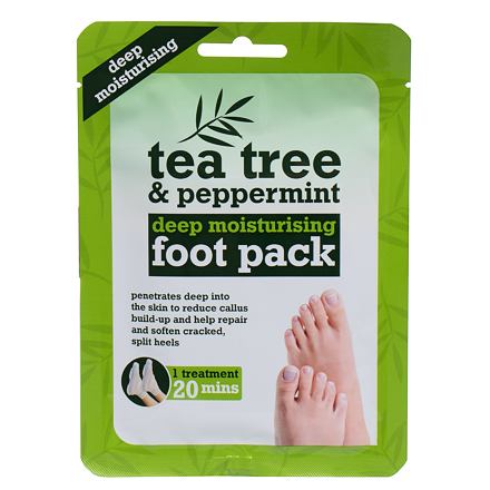 Xpel Tea Tree Tea Tree & Peppermint Deep Moisturising Foot Pack hydratační ponožky 1 pár