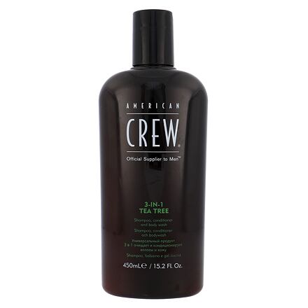 American Crew 3-IN-1 Tea Tree šampon, kondicionér a sprchový gel v jednom 450 ml pro muže