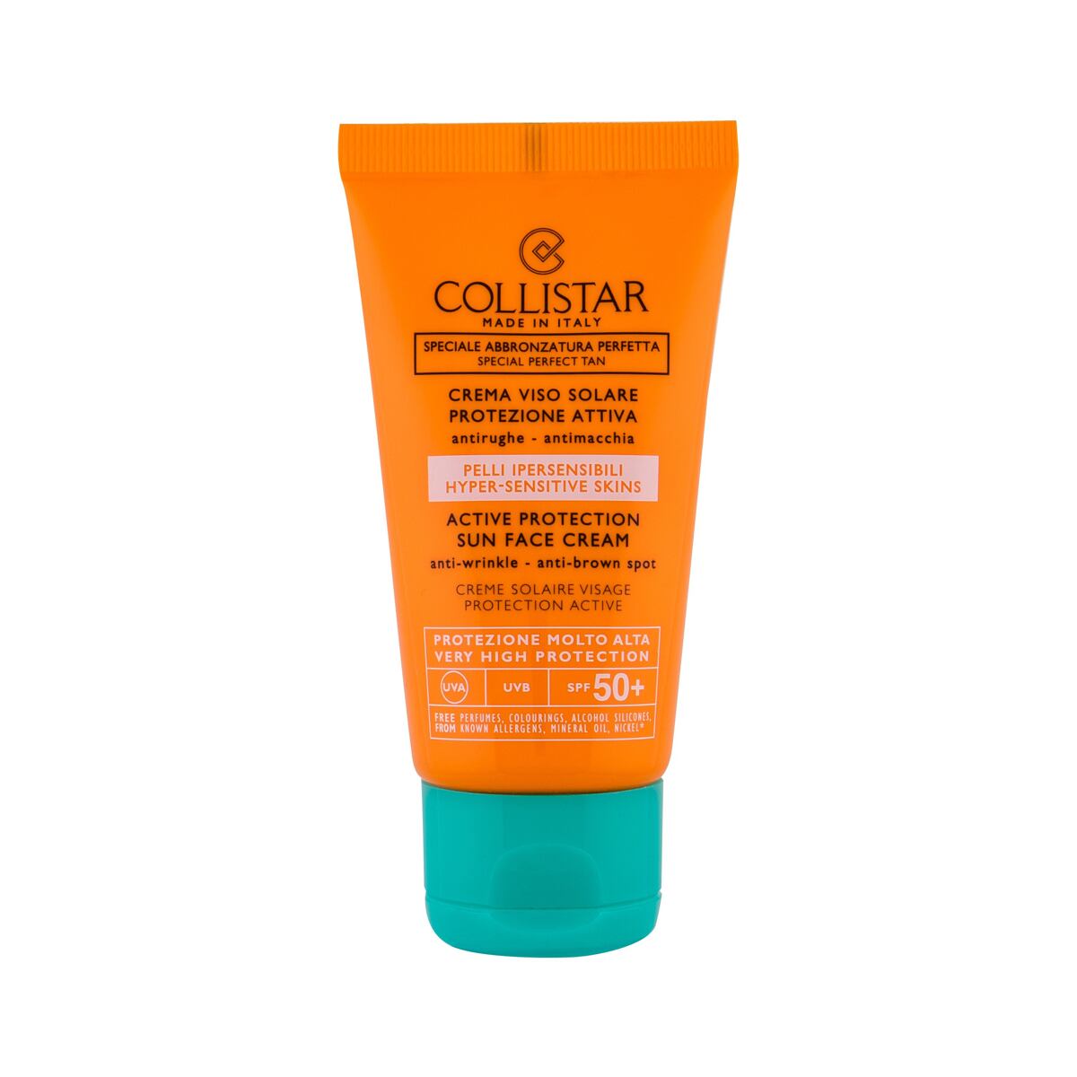 Collistar Special Perfect Tan Active Protection Sun Face SPF50+ opalovací krém proti vráskám 50 ml 50 ml pre ženy