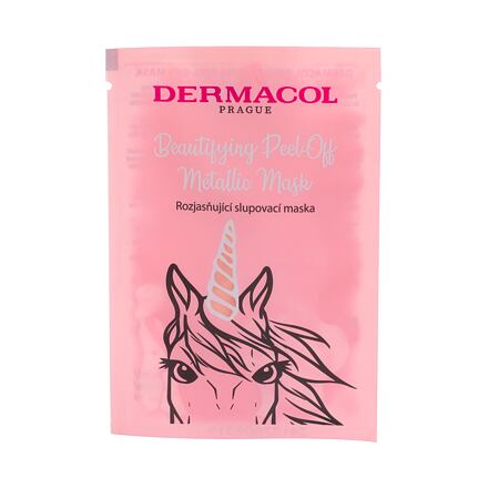 Dermacol Beautifying Peel-off Metallic Mask Brightening rozjasňující slupovací maska 15 ml pro ženy