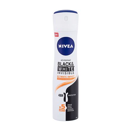 Nivea Black & White Invisible Ultimate Impact 48H deospray antiperspirant 150 ml pro ženy