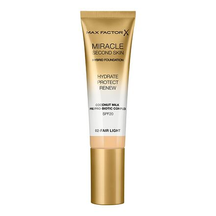 Max Factor Miracle Second Skin SPF20 hydratační make-up 30 ml odstín 02 Fair Light