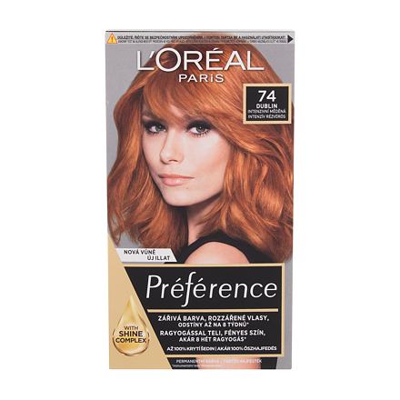 L'Oréal Paris Préférence Féria barva na vlasy na barvené vlasy na všechny typy vlasů 60 ml odstín 74 Dublin pro ženy