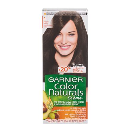 Garnier Color Naturals Créme permanentní zářivá barva na vlasy 40 ml odstín 4 Natural Brown pro ženy