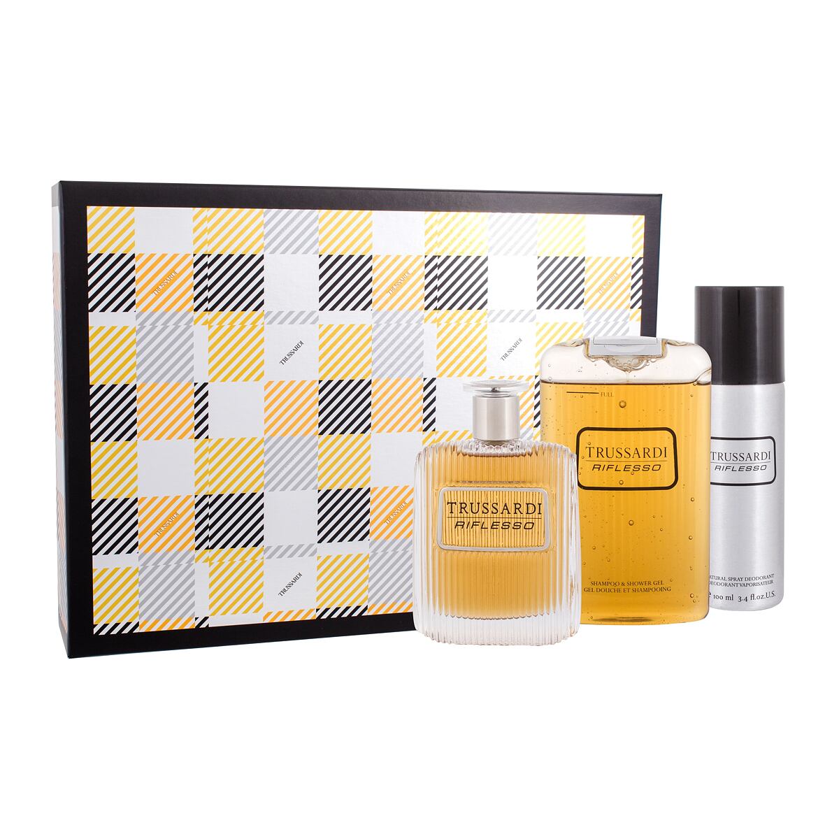 Trussardi Riflesso dárková sada toaletní voda 100 ml + sprchový gel 200 ml + deodorant 100 ml pre mužov