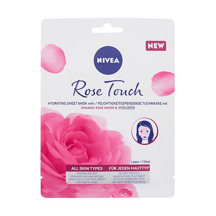 Nivea Rose Touch Hydrating Sheet Mask hydratační textilní pleťová maska pro ženy