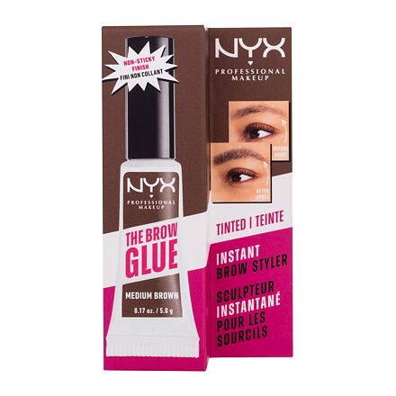 NYX Professional Makeup The Brow Glue Instant Brow Styler tónovací gel na obočí s extrémní fixací 5 g odstín 03 Medium Brown