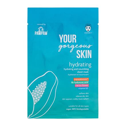 Dr. PAWPAW Your Gorgeous Skin Hydrating Sheet Mask hydratační a vyživující plátýnková maska 25 ml pro ženy
