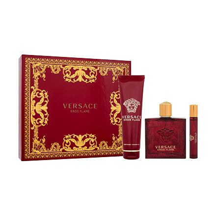 Versace Eros Flame : EDP 100 ml + sprchový gel 150 ml + EDP 10 ml pro muže